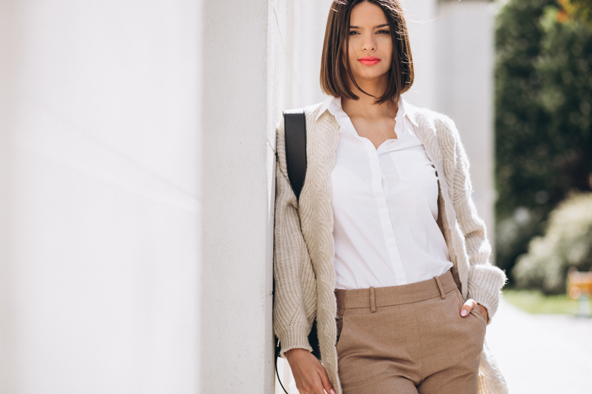 a woman in semi-formal dress