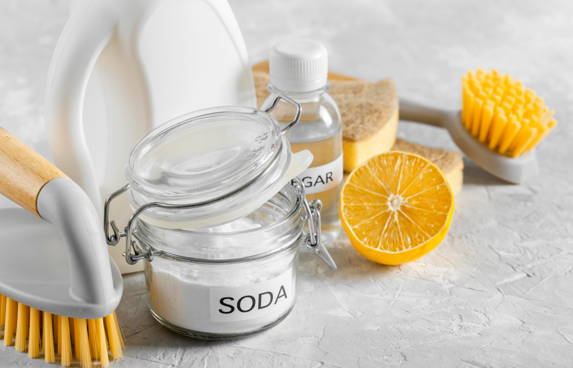 dish wash and baking soda