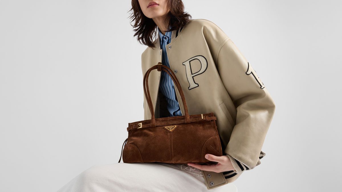 Prada Suede Shoulder Bag