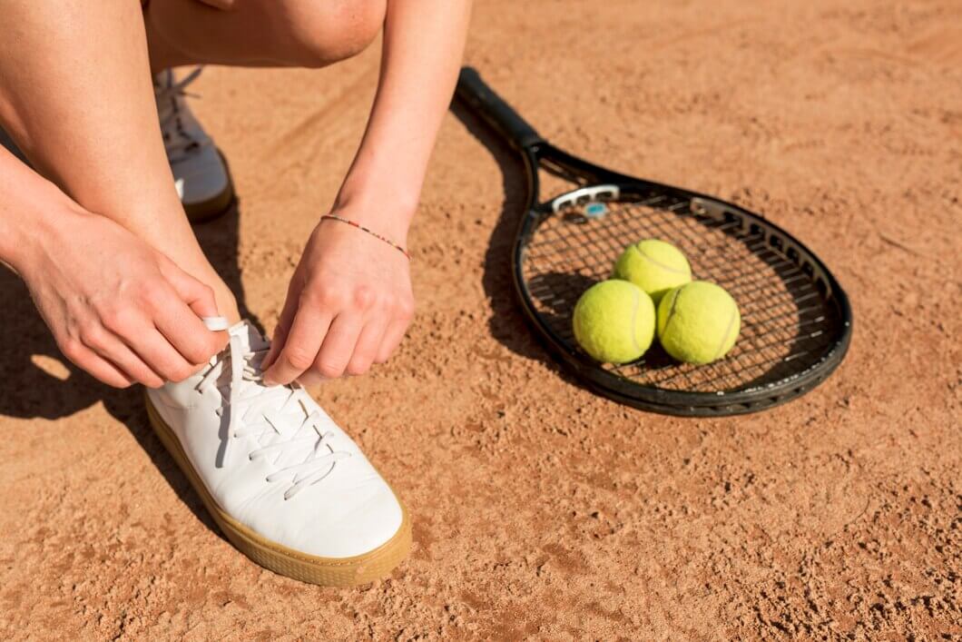 close up tennis player with sport equipment 23 2148208235