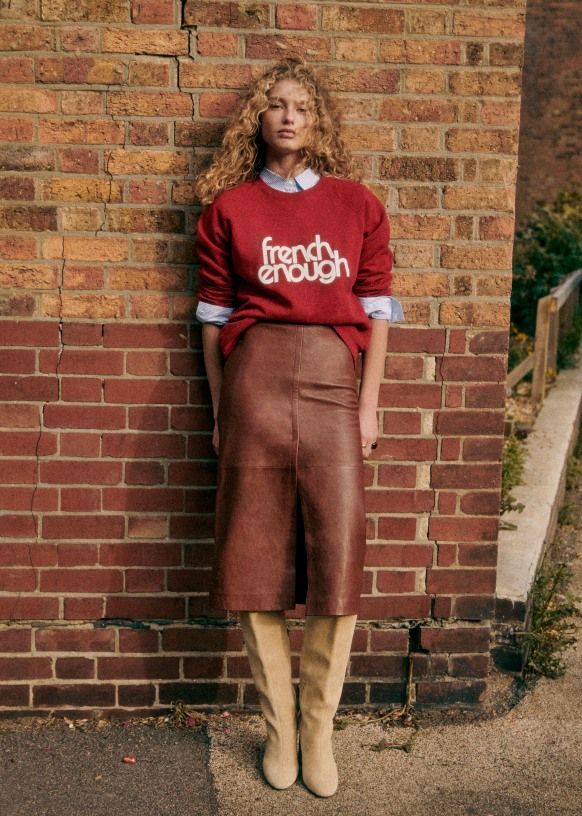 Casual Solid Sweater Skirt